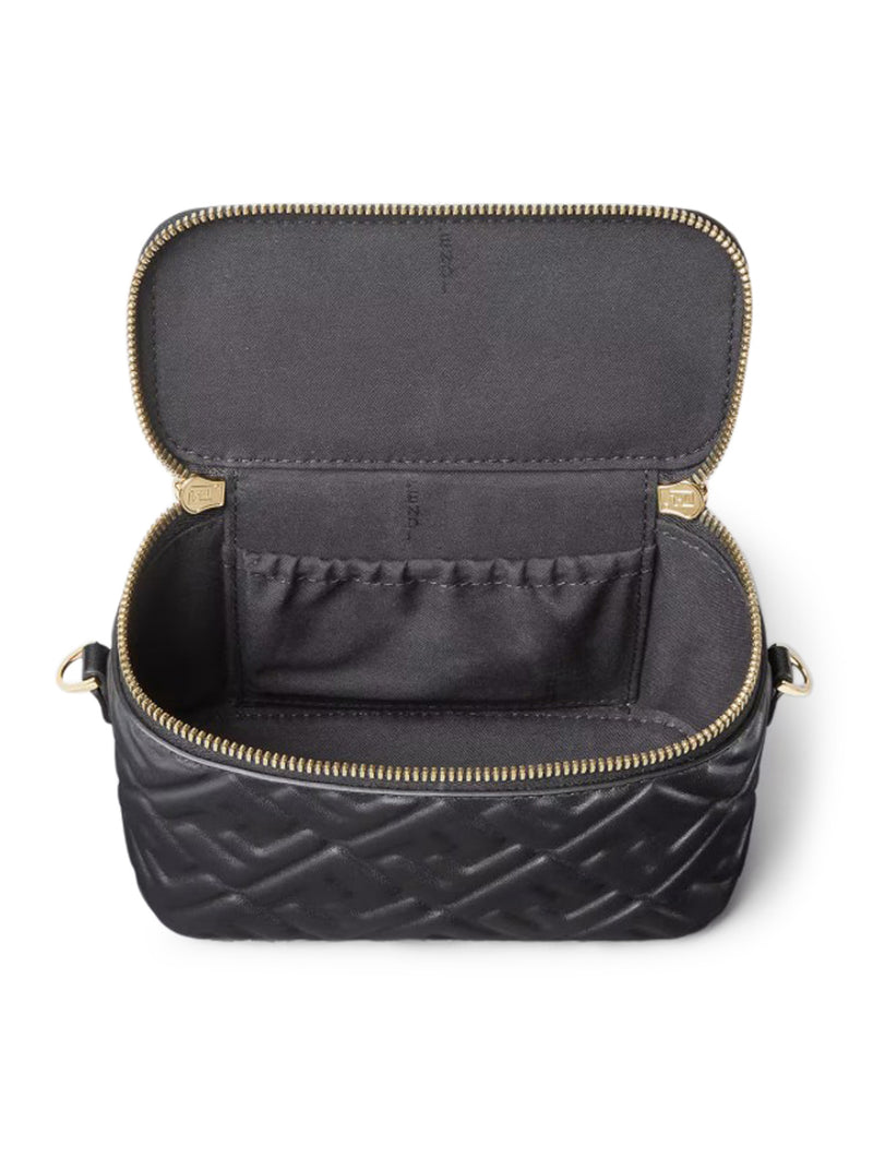 FENDI VANITY MINI BAG IN BLACK NAPPA WITH FF MOTIF