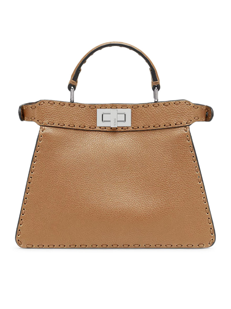 PEEKABOO ISEEU SMALL SADDLERY BAG CAPPUCCINO COLOR