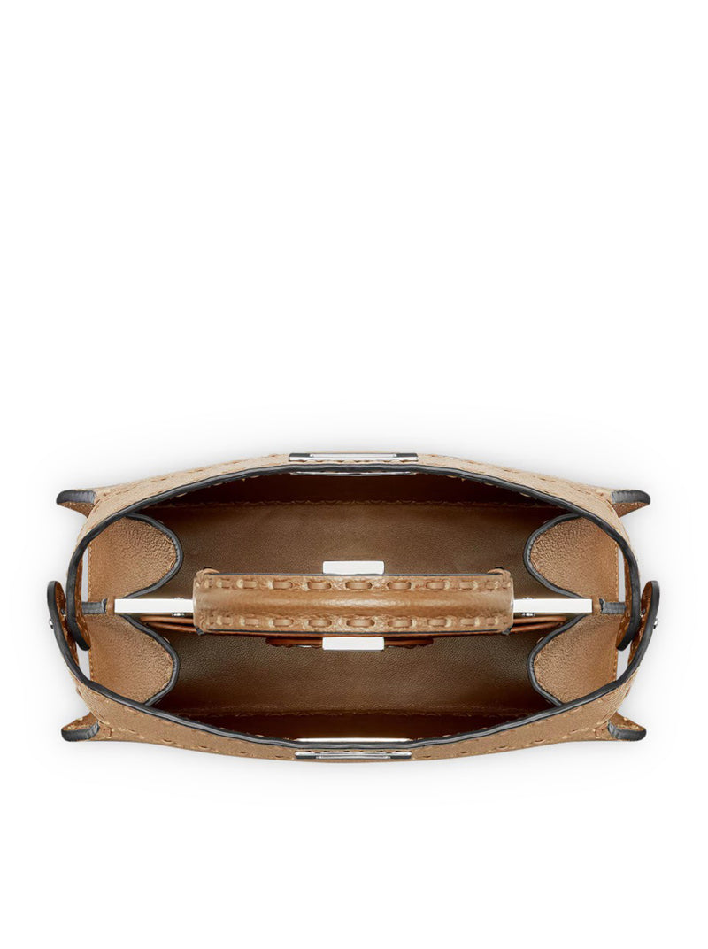 PEEKABOO ISEEU SMALL SADDLERY BAG CAPPUCCINO COLOR