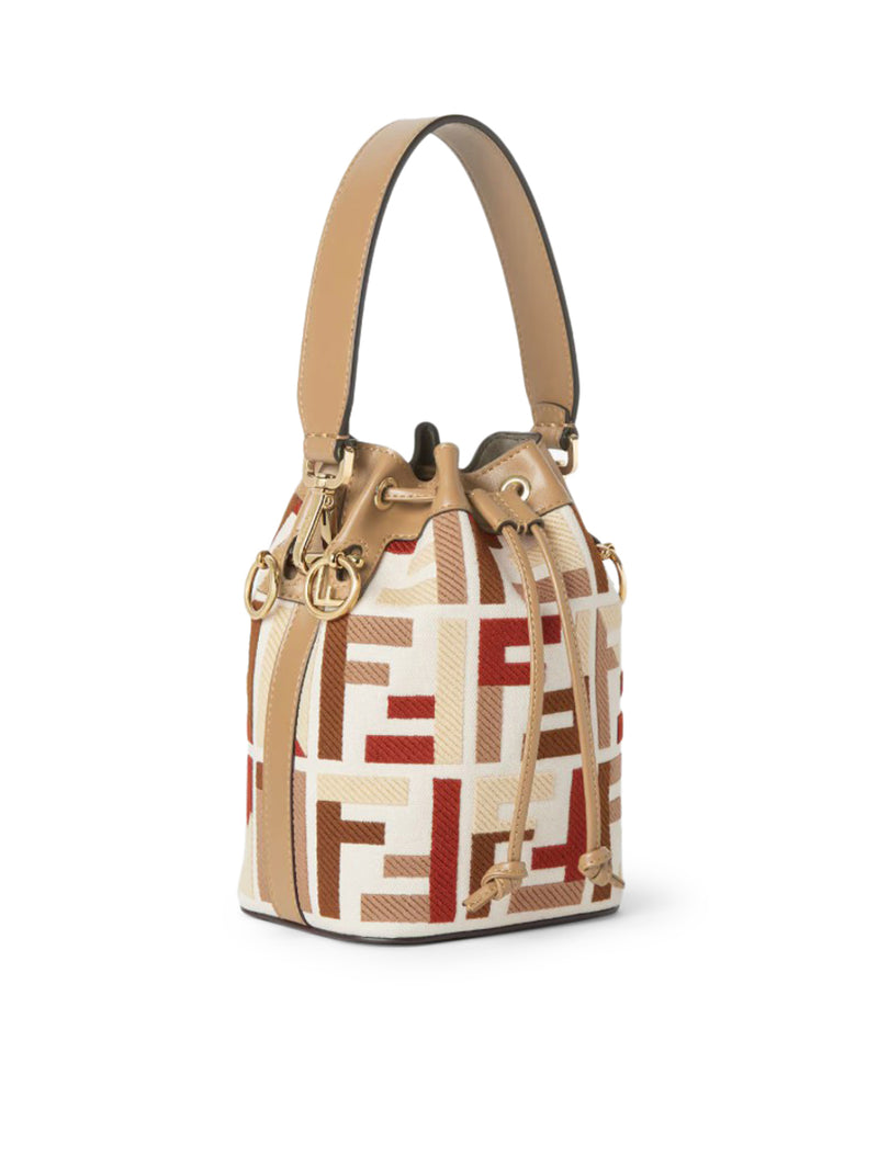 MON TRESOR MINI CANVAS BAG WITH FF EMBROIDERY – Suit Negozi Row