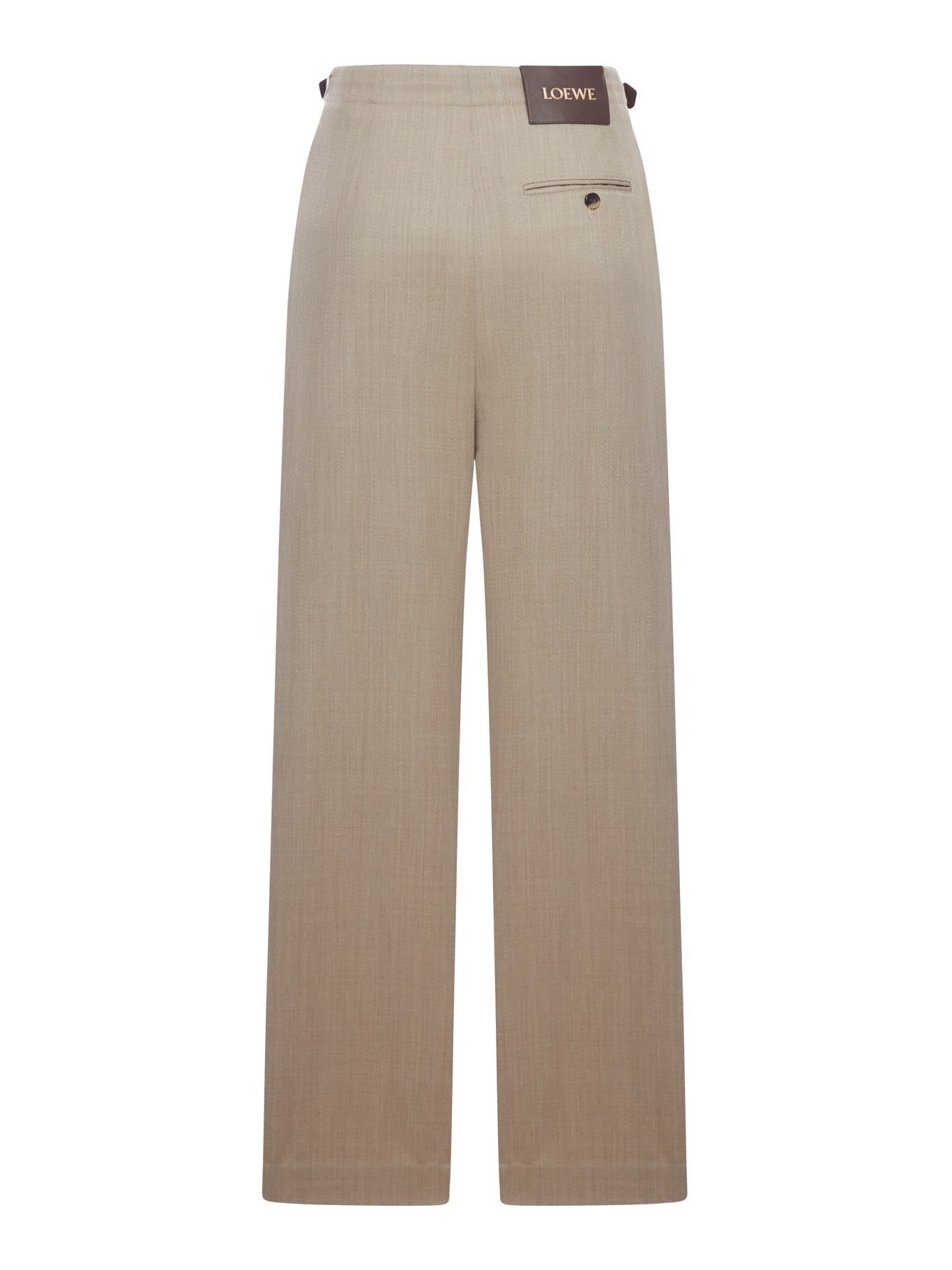 TAILORED WOOL TROUSERS WITH BELT