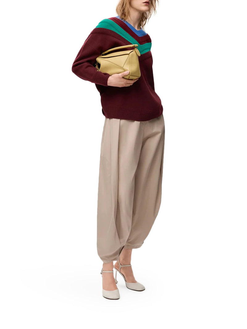 WOOL SWEATER WITH LAYERED CONSTRUCTION