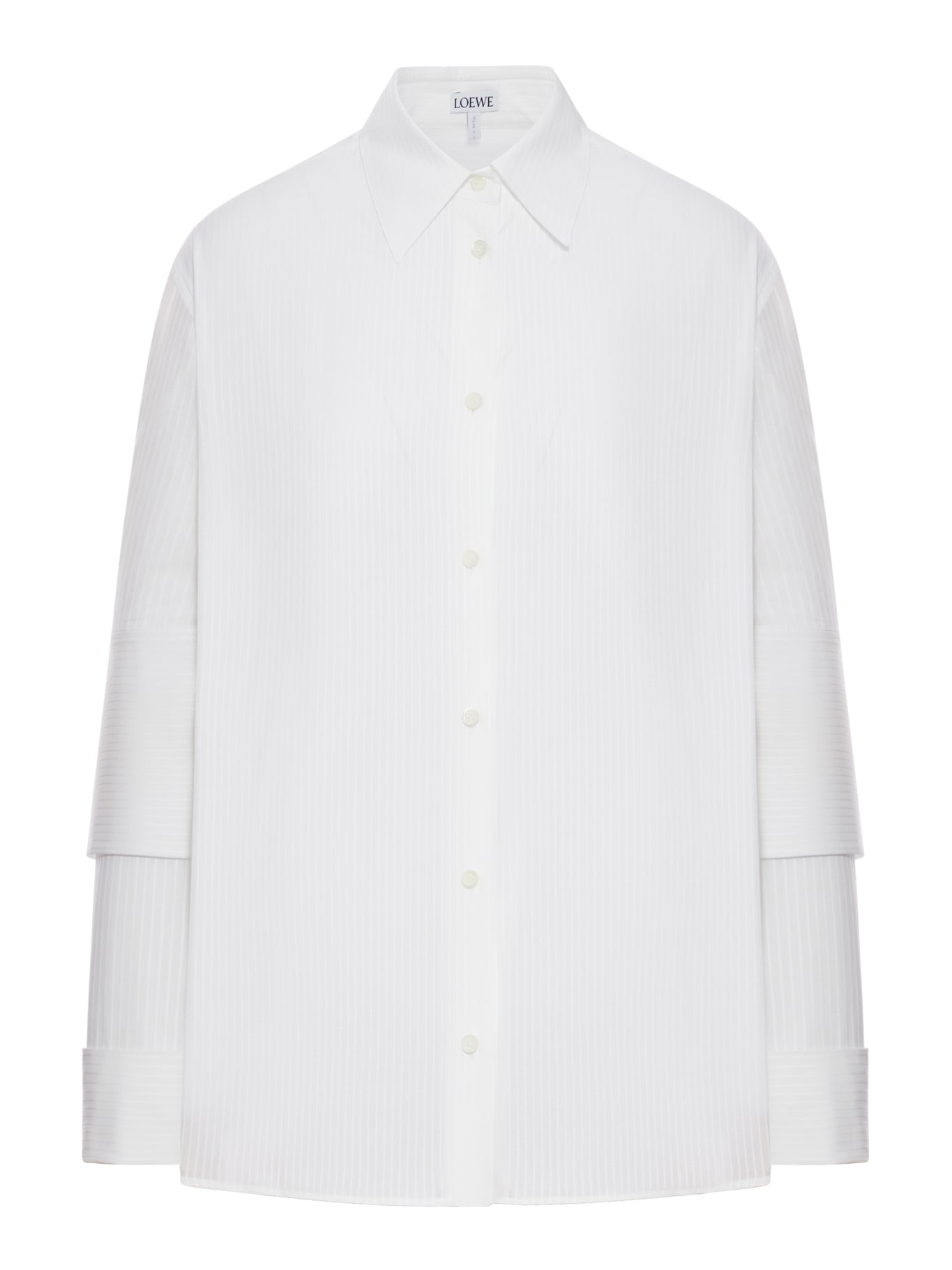 COTTON SHIRT WITH DOUBLE-LAYER SLEEVES