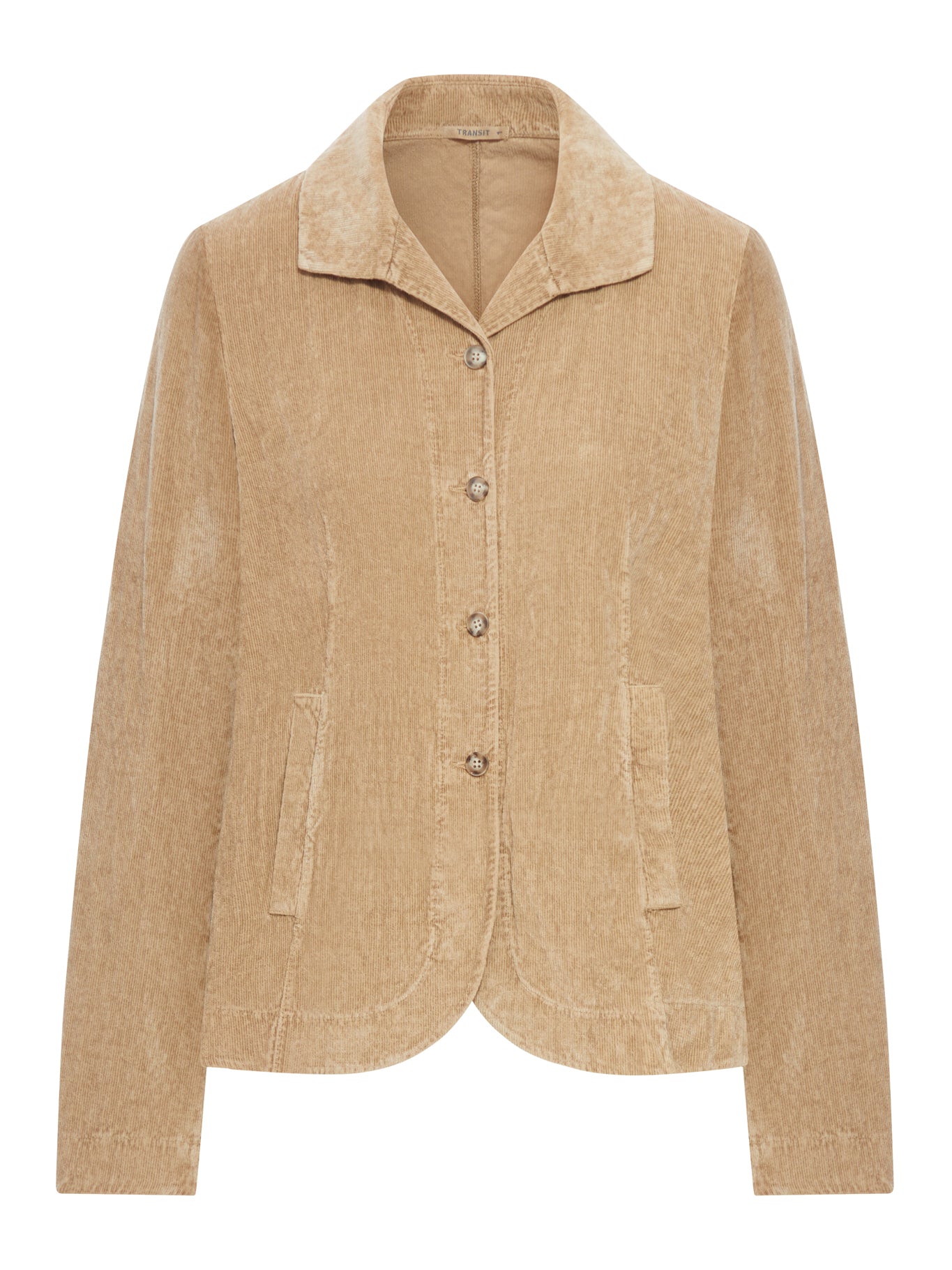 FLARED VELVET RIBBED JACKET