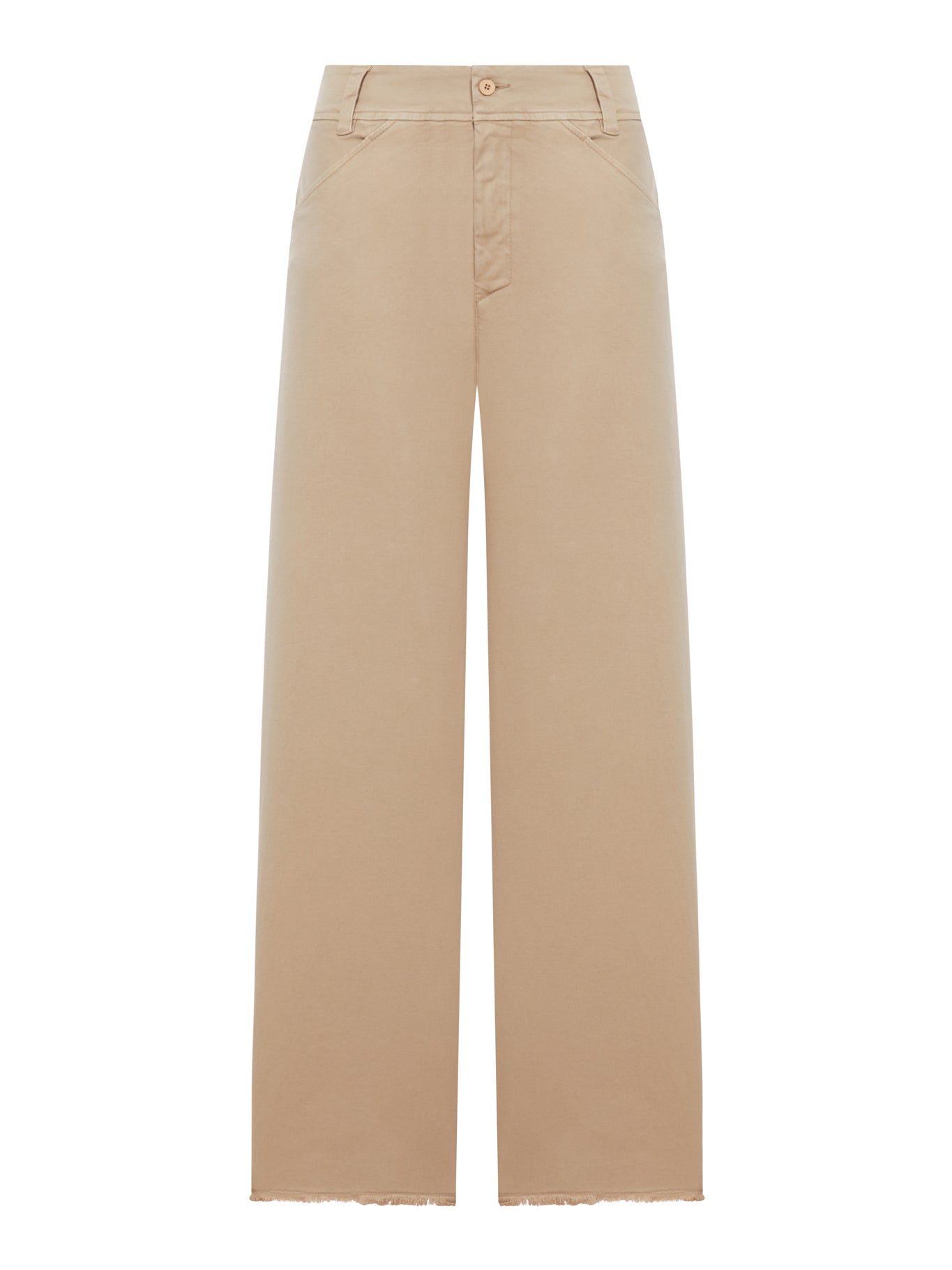 WIDE-LEG TROUSERS IN STRETCH COTTON BLEND