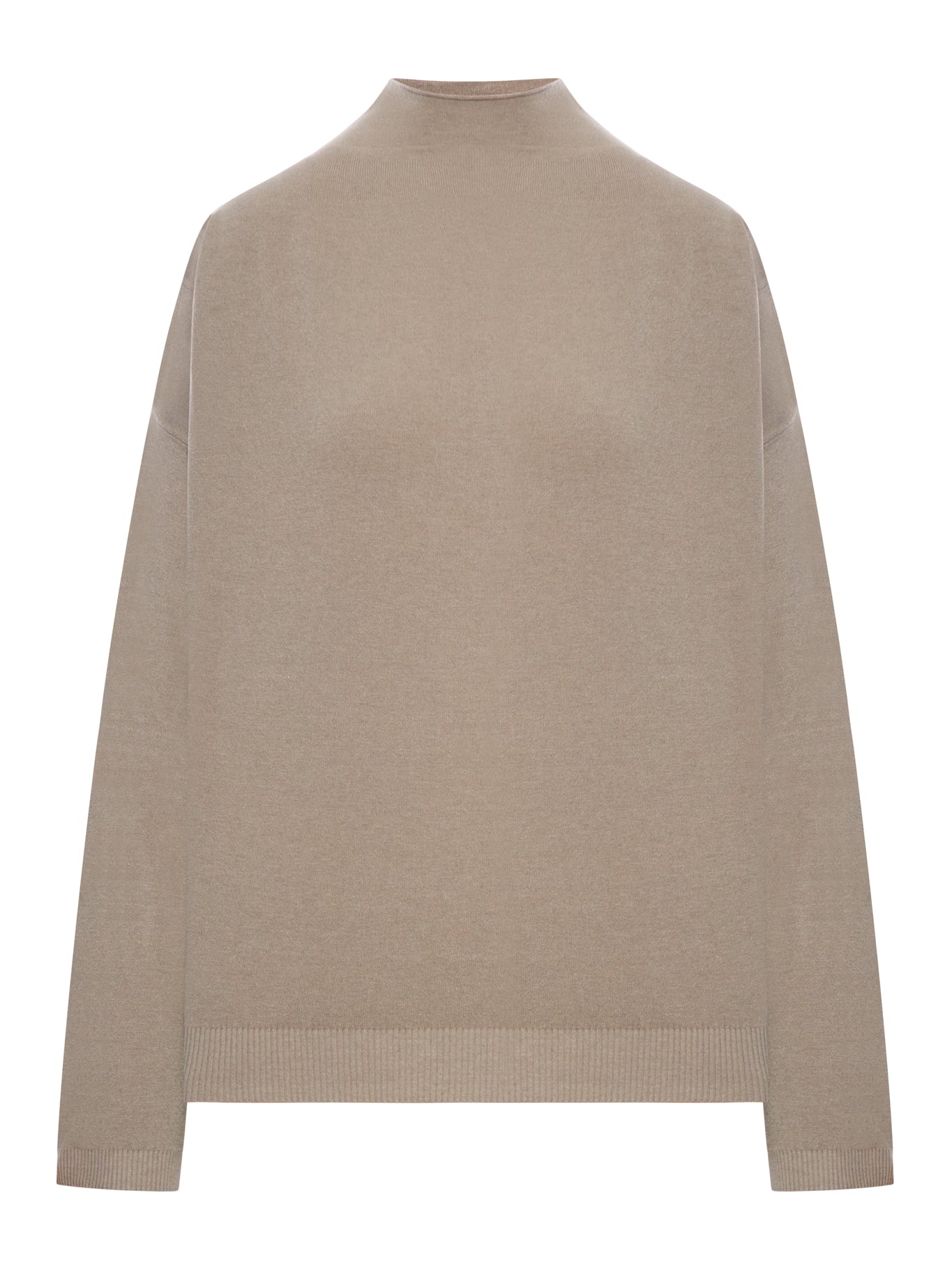 WOOL BLEND HIGH NECK SWEATER