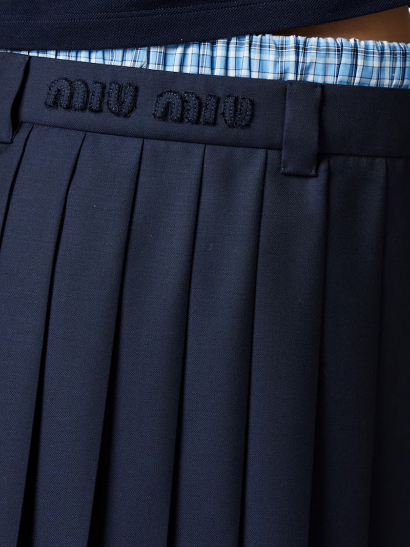 PLEATED BATAVIA MINISKIRT