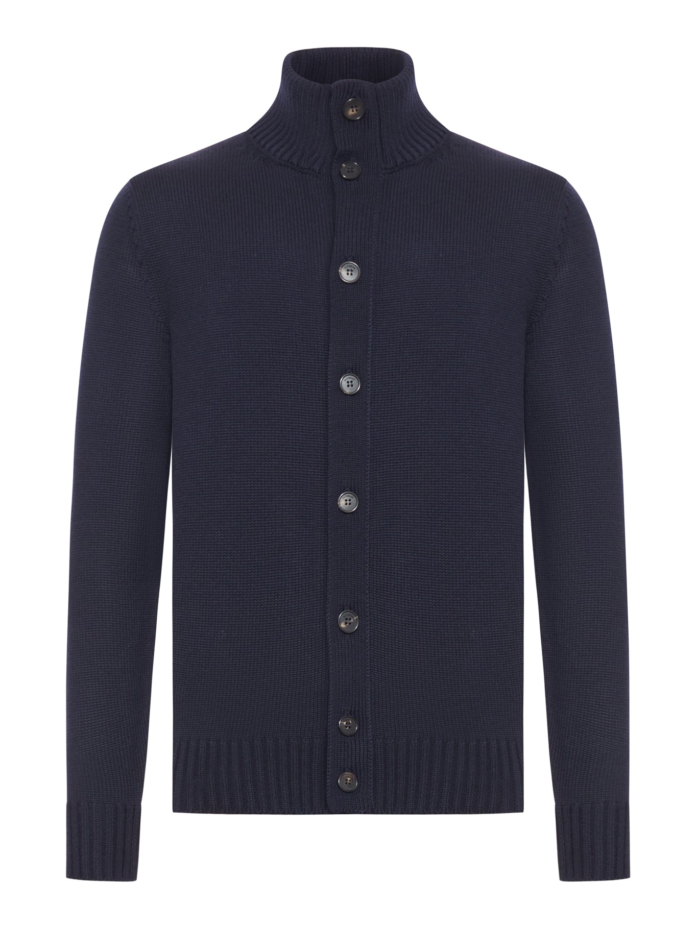 WOOL HIGH NECK CARDIGAN