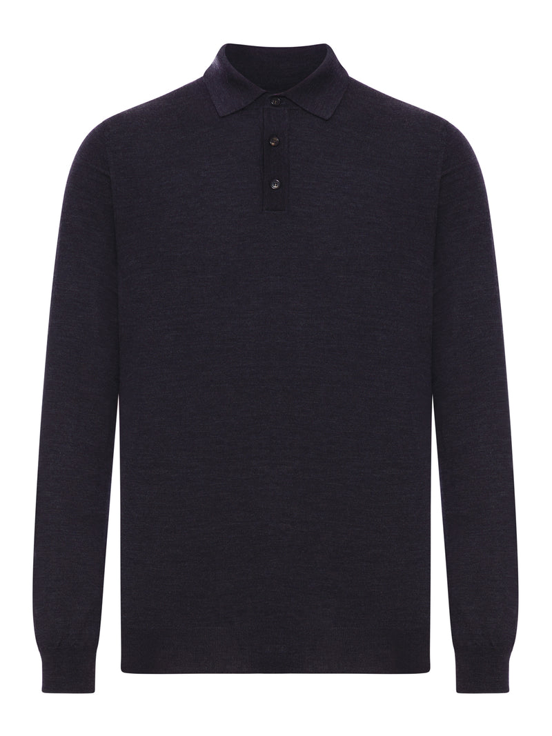 POLO SHIRT IN FINE COMBED WOOL