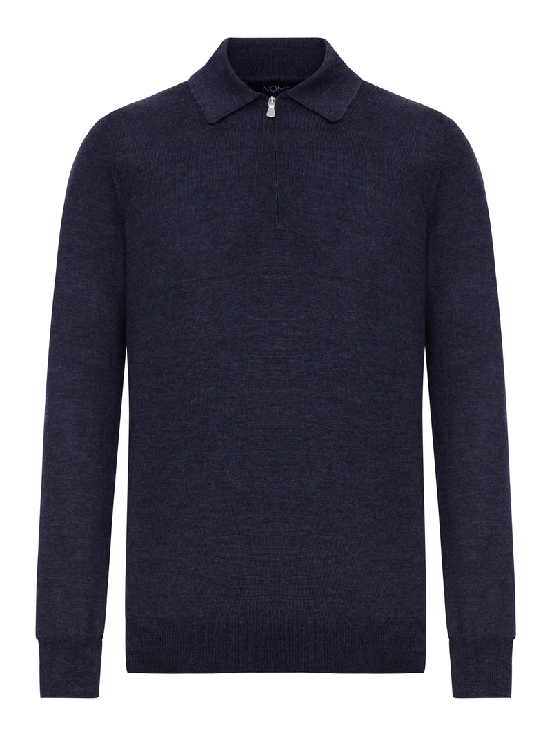 WOOL ZIP-UP POLO