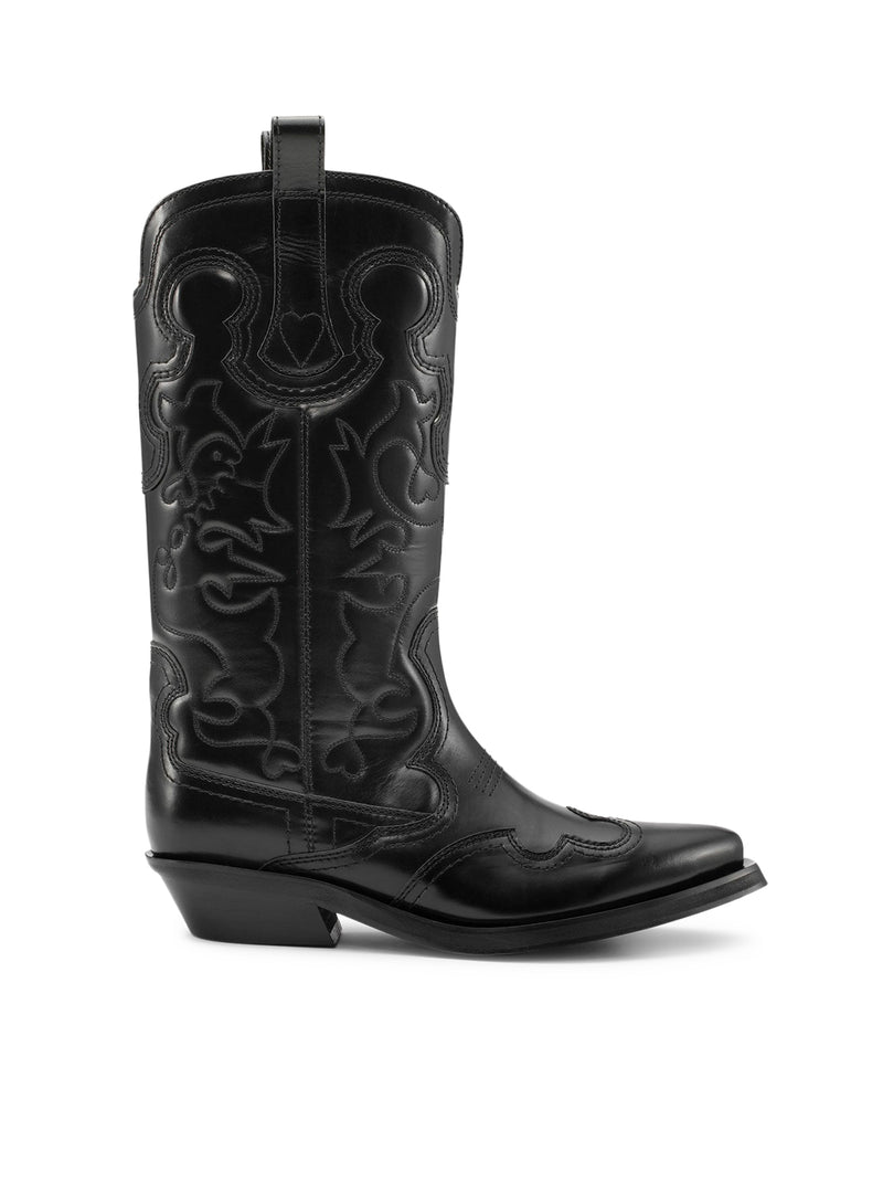 EMBROIDERED WESTERN BOOTS WITH MEDIUM SHAFT