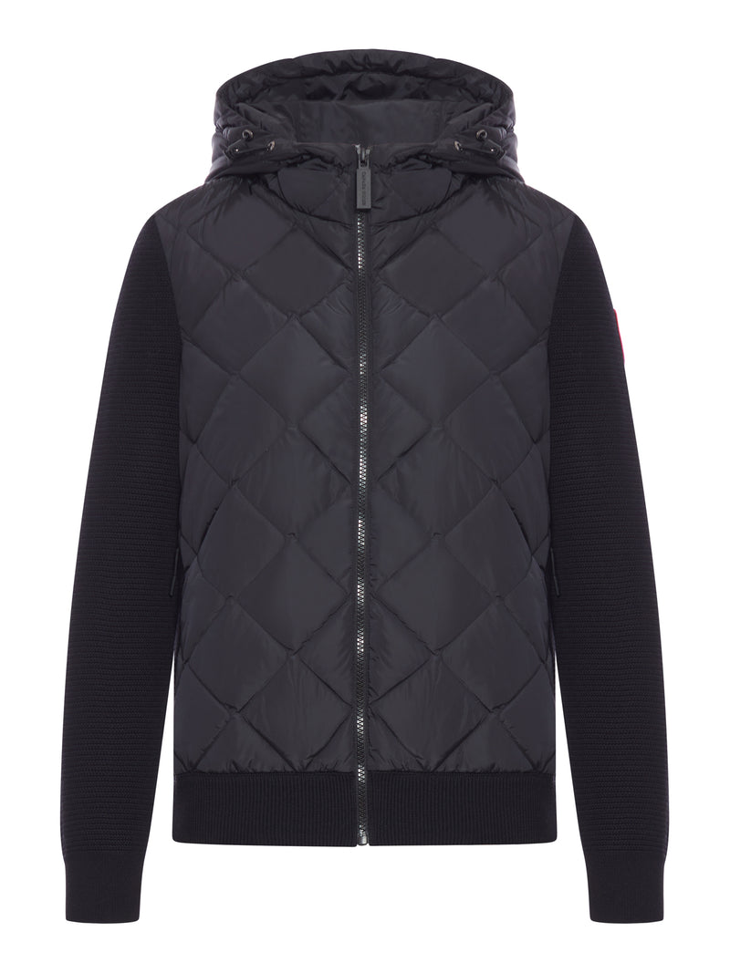 HYBRIDGE® QUILTED KNIT HOODED JACKET