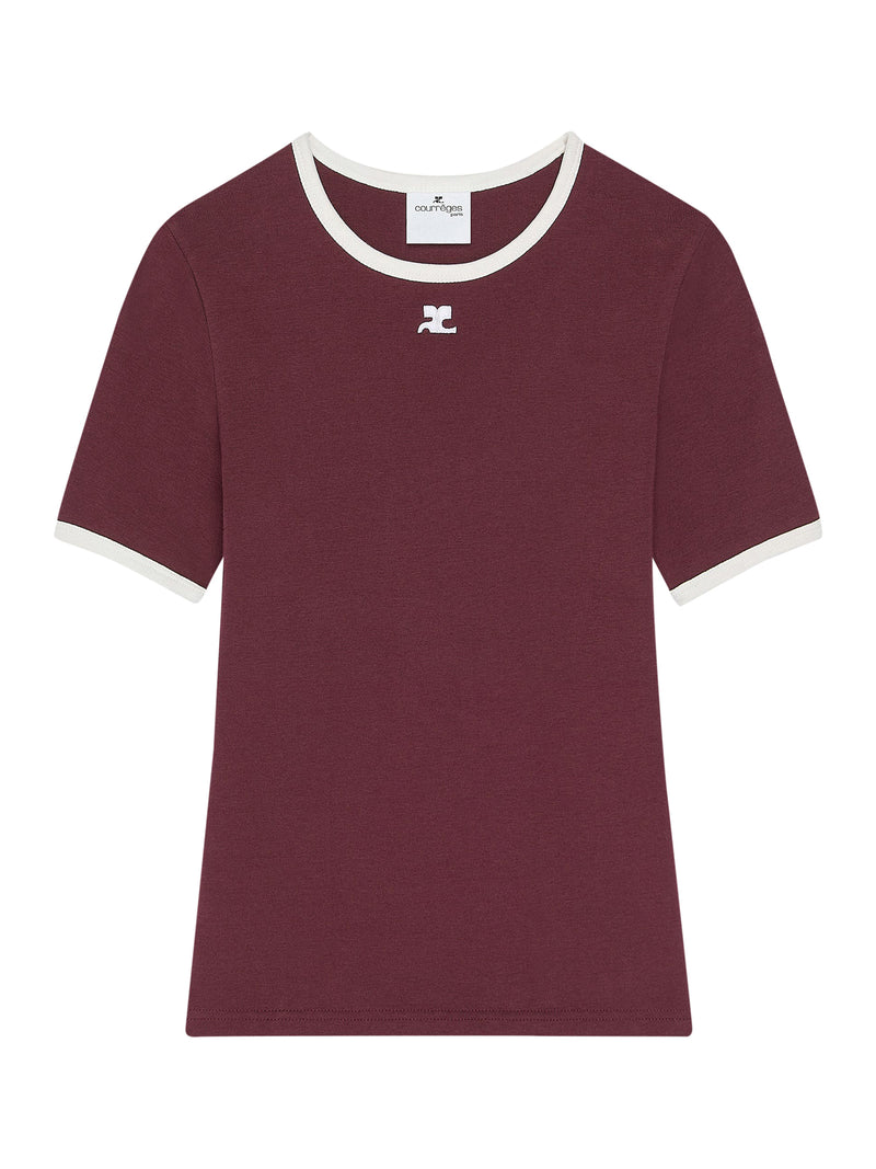 T-SHIRT WITH CONTRASTING COTTON PROFILES