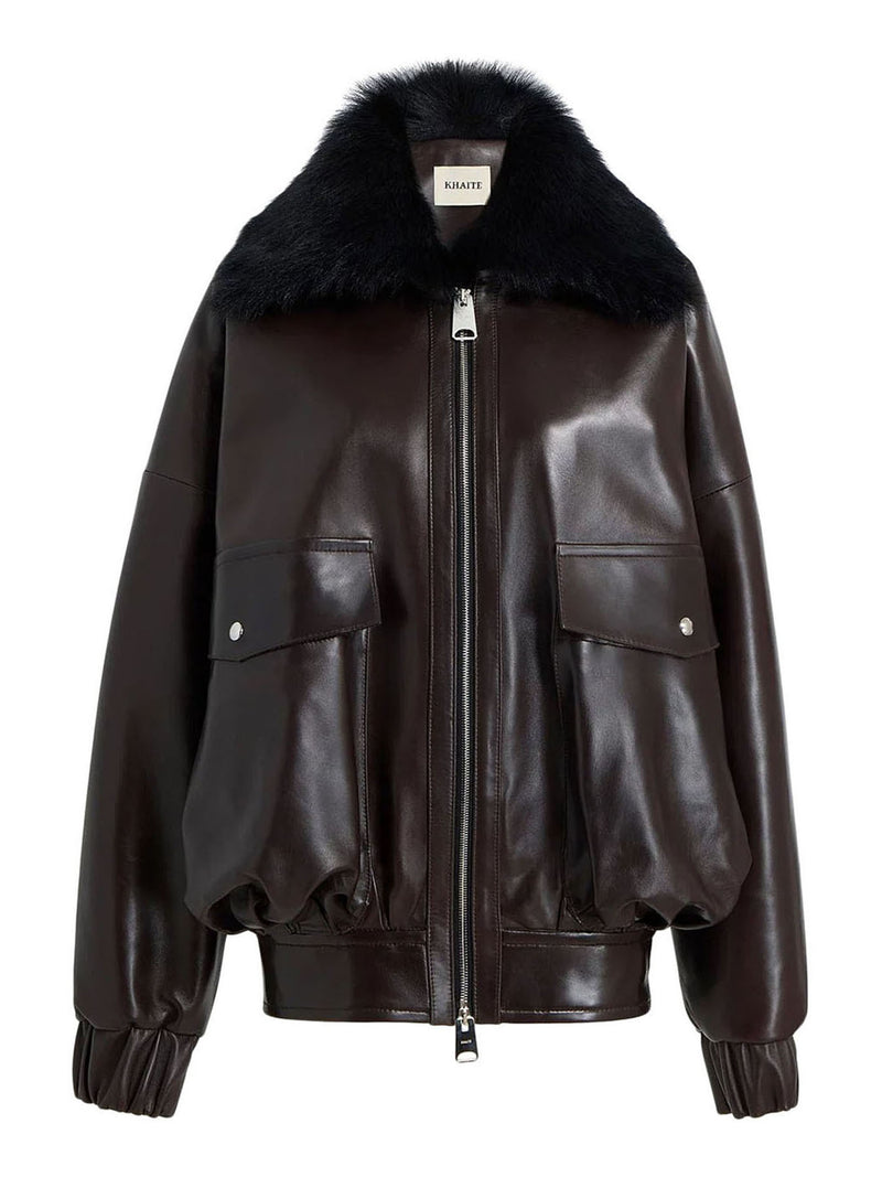DAEMON JACKET WITH SHEARLING COLLAR