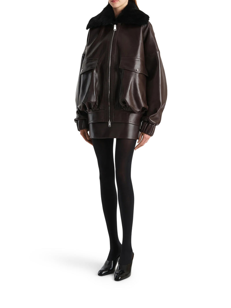 DAEMON JACKET WITH SHEARLING COLLAR