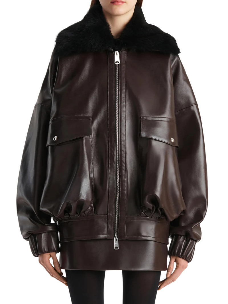 DAEMON JACKET WITH SHEARLING COLLAR