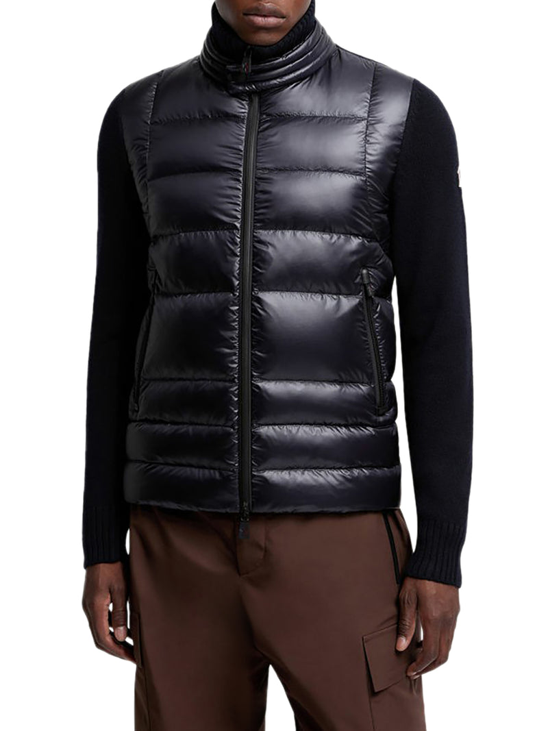 WOOL PADDED CARDIGAN WITH ZIP