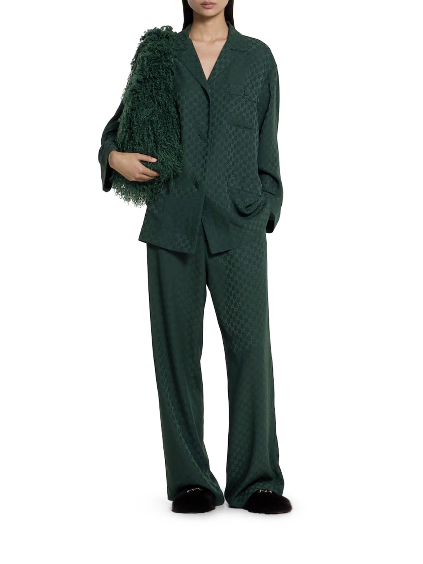 GG JACQUARD SILK SHIRT