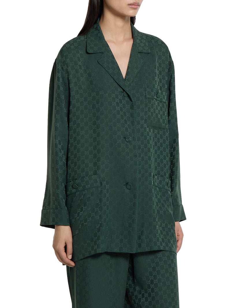 GG JACQUARD SILK SHIRT