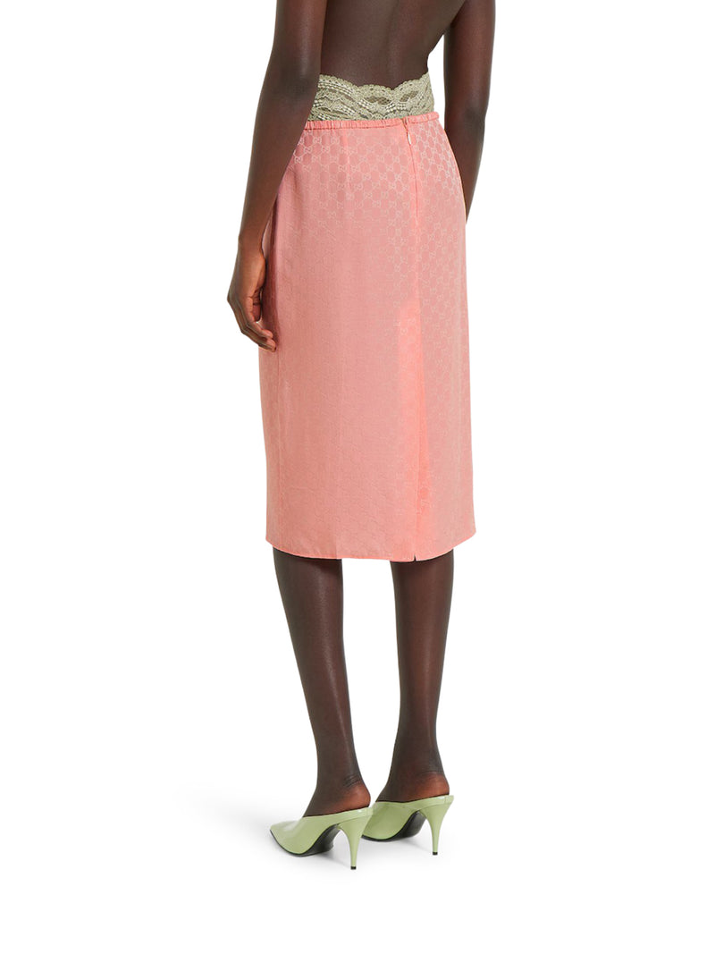 GG JACQUARD SILK SKIRT