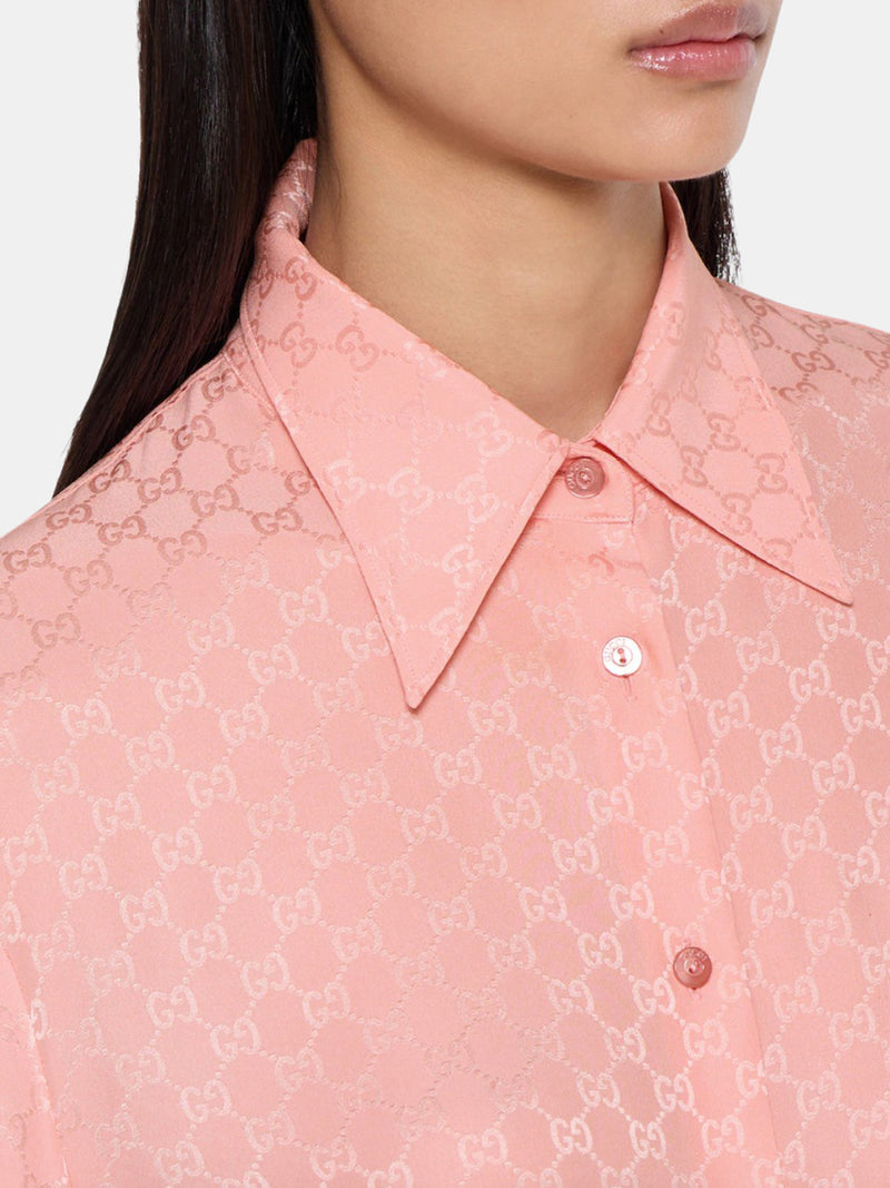 GG JACQUARD SILK SHIRT