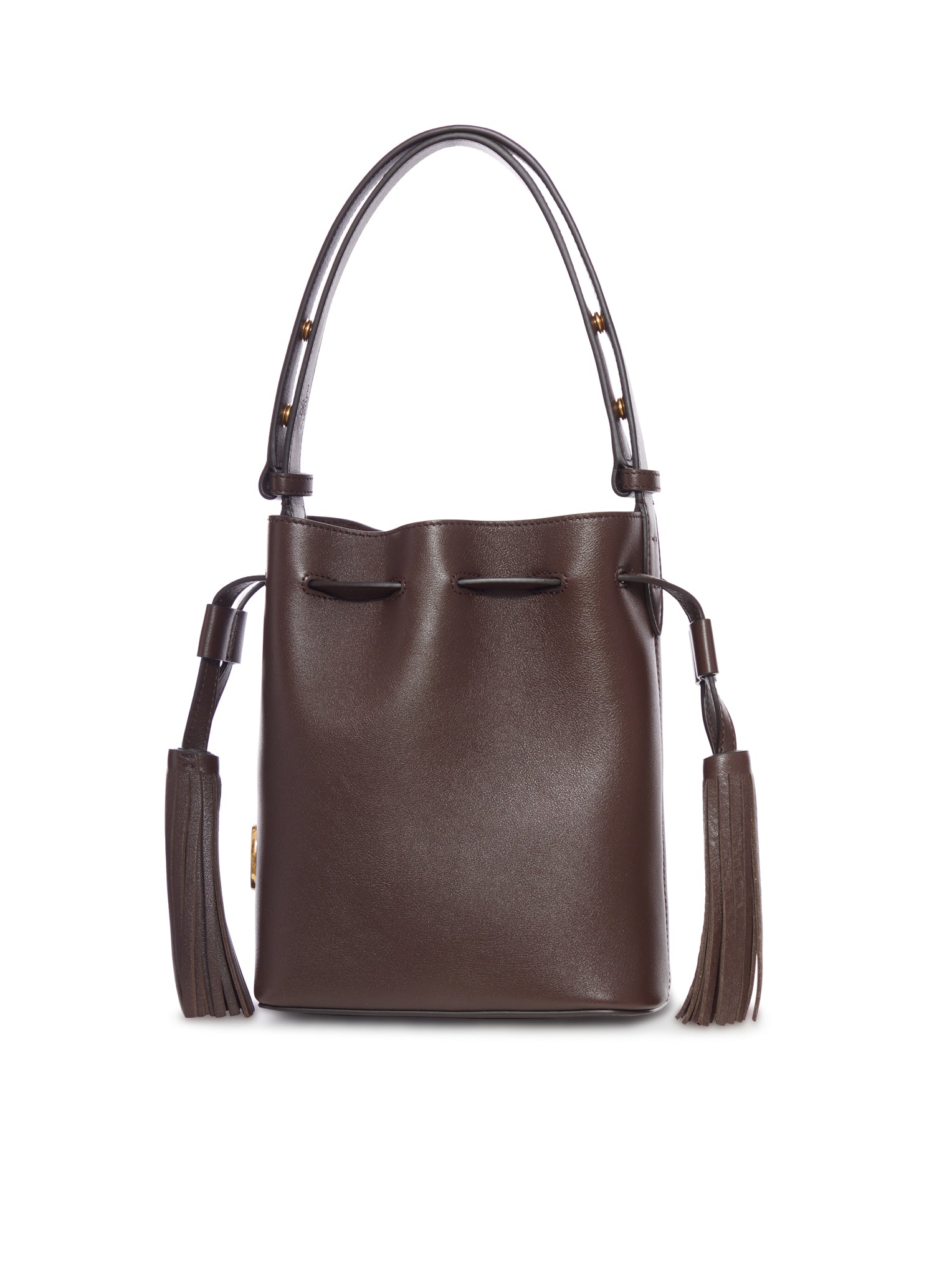 SMALL LEATHER BUCKET BAG