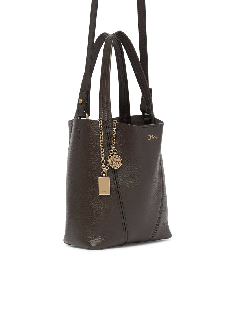 CHLOÉ SPIN SMALL TOTE BAG IN GRAINY LEATHER