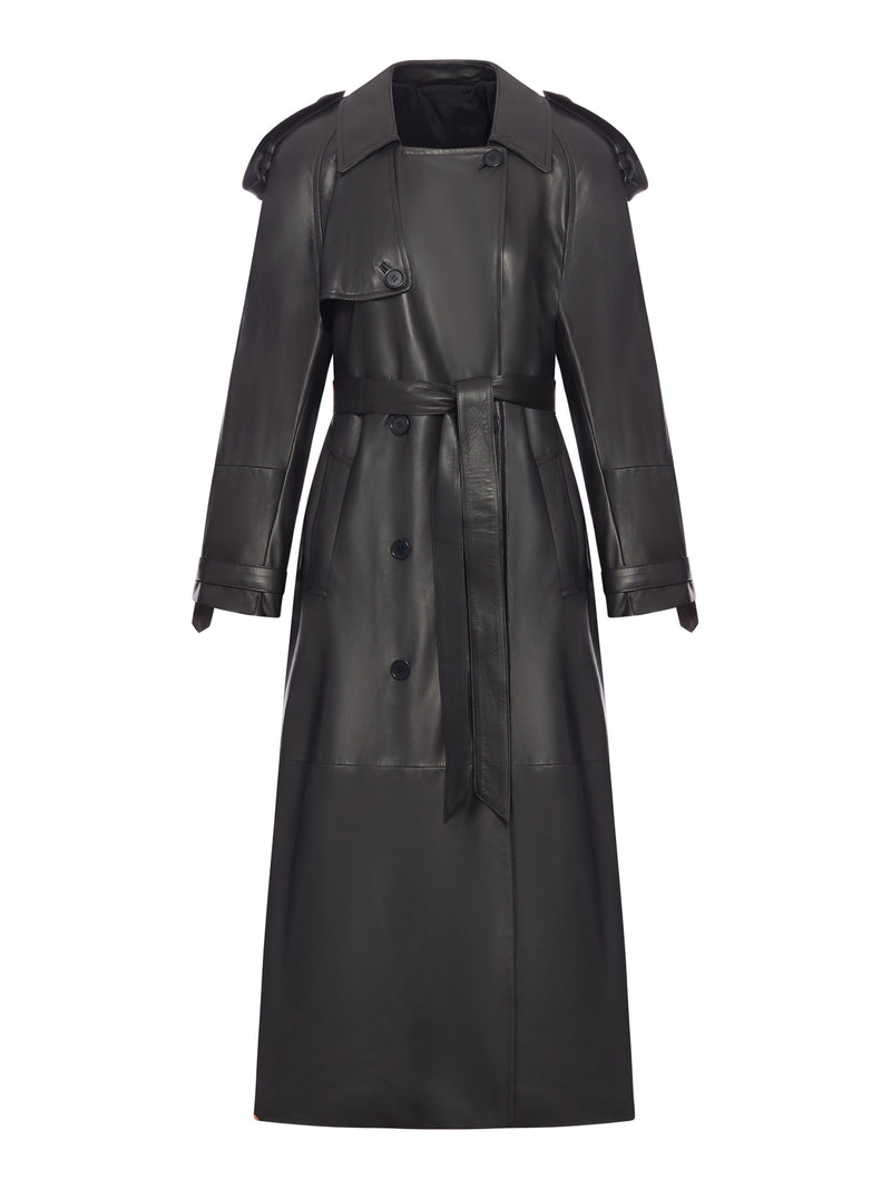PANERO \"TRENCH COAT\"（BLACK） trench coat
