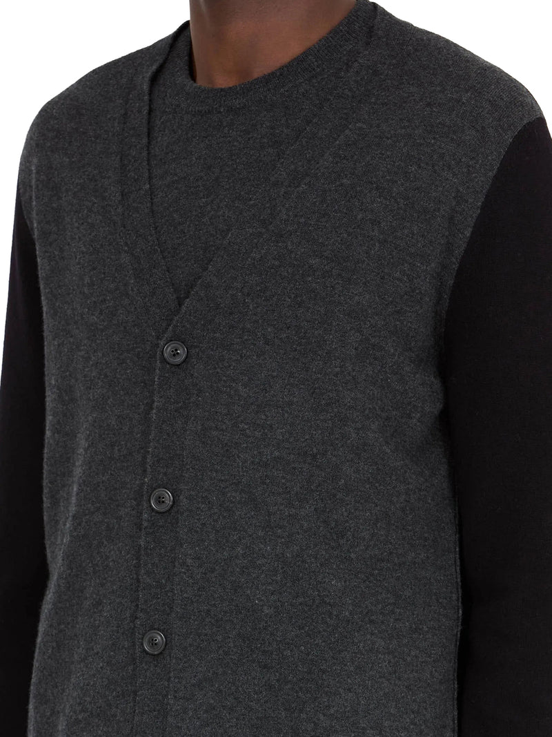 V-NECK WOOL CARDIGAN