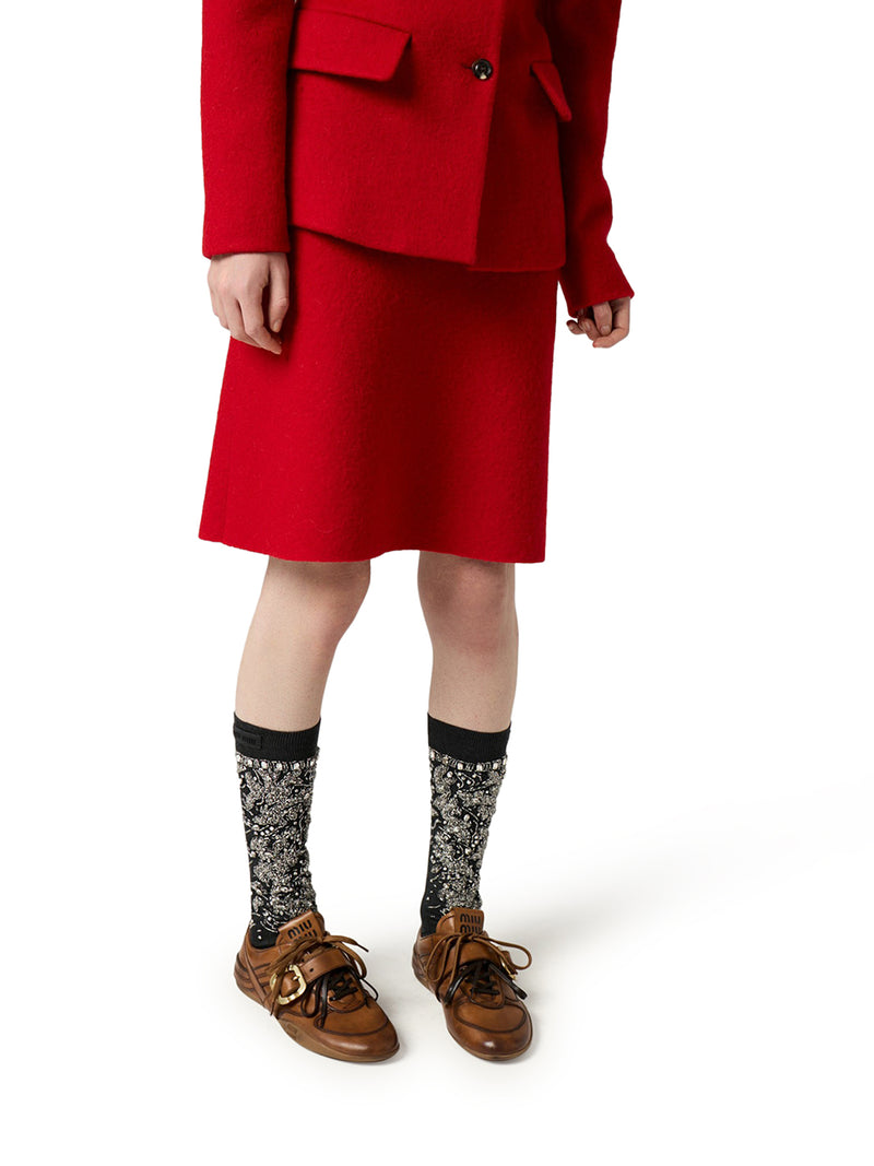 LEATHER SNEAKERS WITH BUCKLE