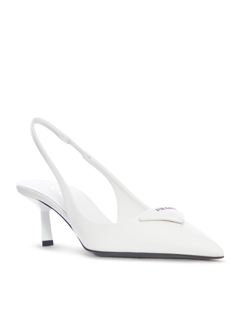 BRUSHED LEATHER SLINGBACK DÉCOLLETÉ