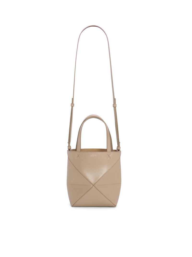 PUZZLE FOLD TOTE BAG IN POLISHED CALFSKIN