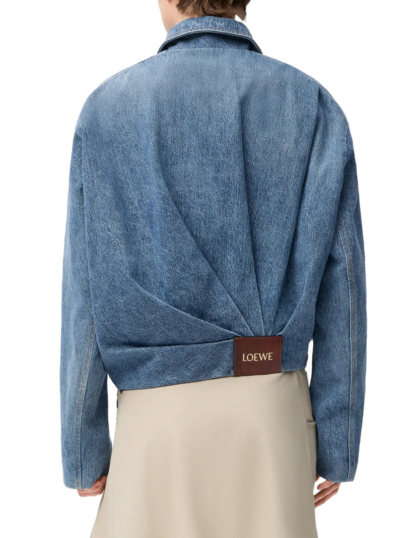 DRAPED DENIM JACKET