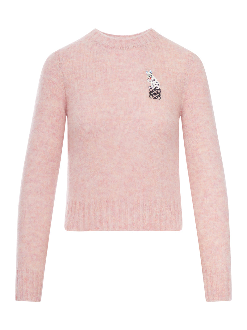 MEDIUM WEIGHT BRUSHED WOOL SWEATER