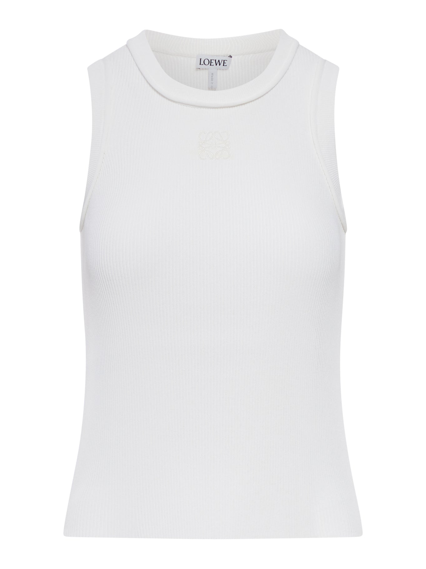 RIBBED TOP WITH ANAGRAM EMBROIDERY