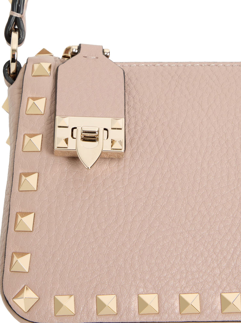 ROCKSTUD SMALL GARNET CALFSKIN CROSSBODY BAG