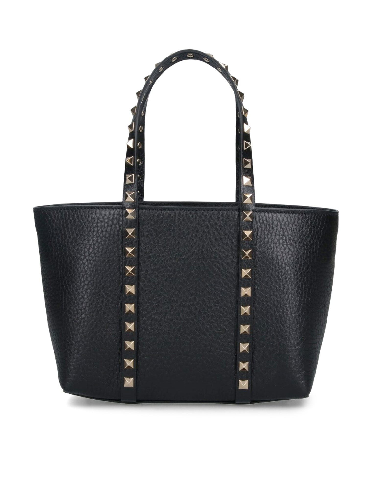 ROCKSTUD MINI TOTE IN HAMMERED LEATHER