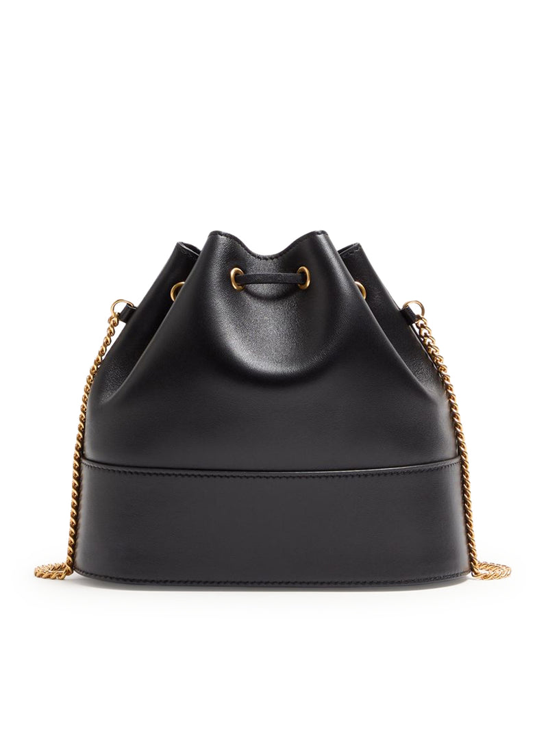 MINI BUCKET BAG WITH VLOGO SIGNATURE CHAIN IN NAPPA