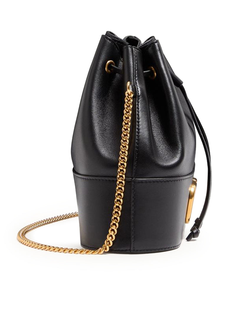MINI BUCKET BAG WITH VLOGO SIGNATURE CHAIN IN NAPPA