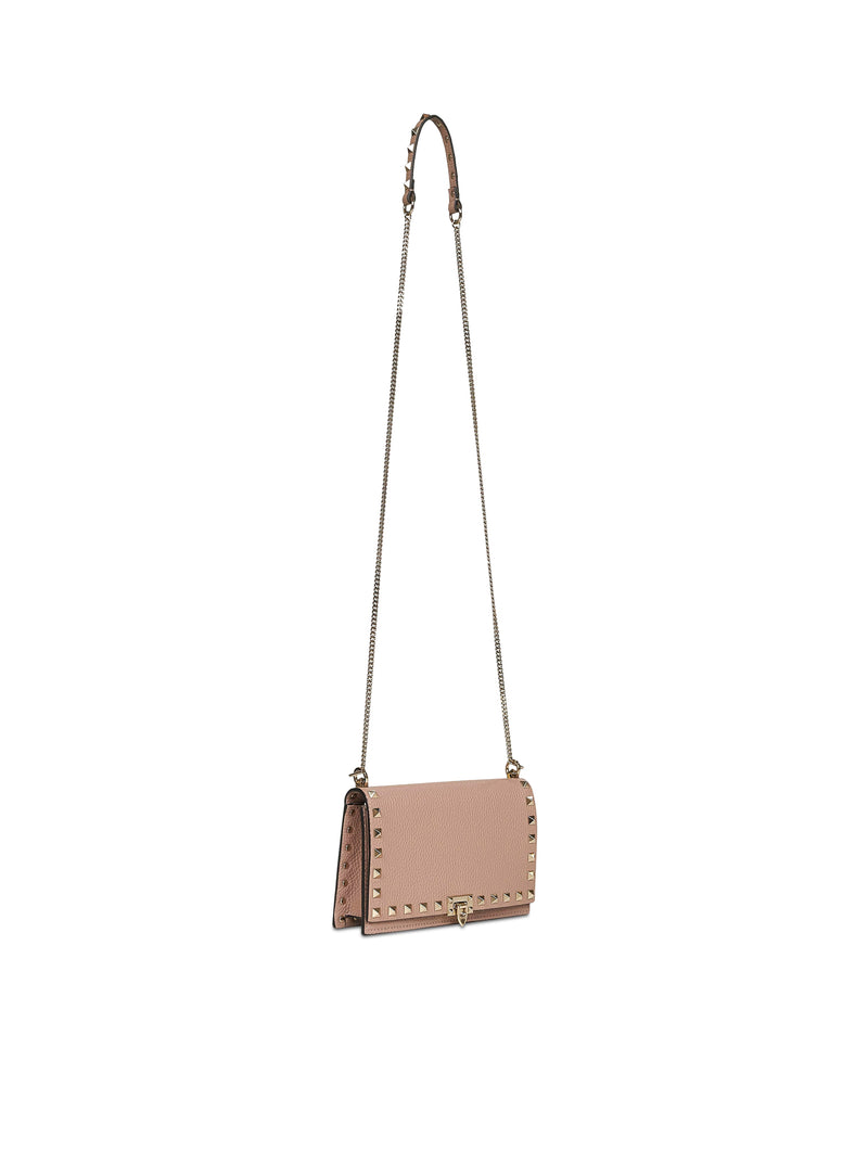 MINI ROCKSTUD LEATHER BAG WITH CHAIN