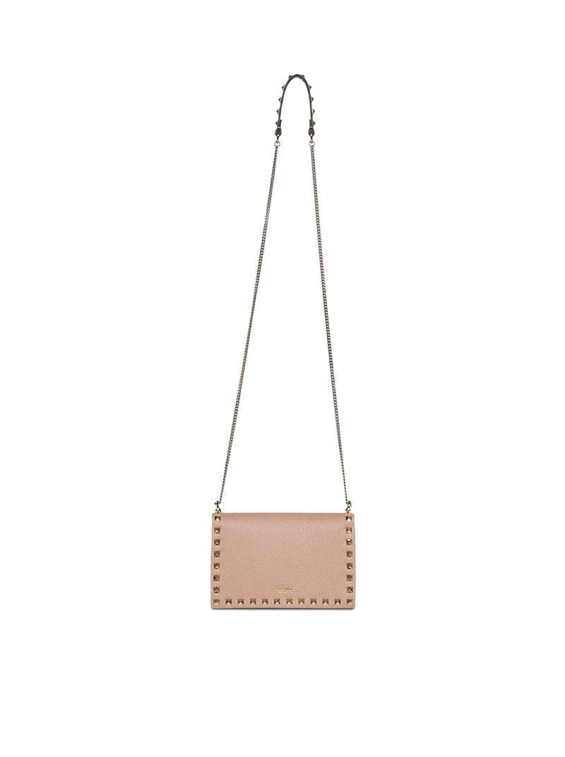 MINI ROCKSTUD LEATHER BAG WITH CHAIN
