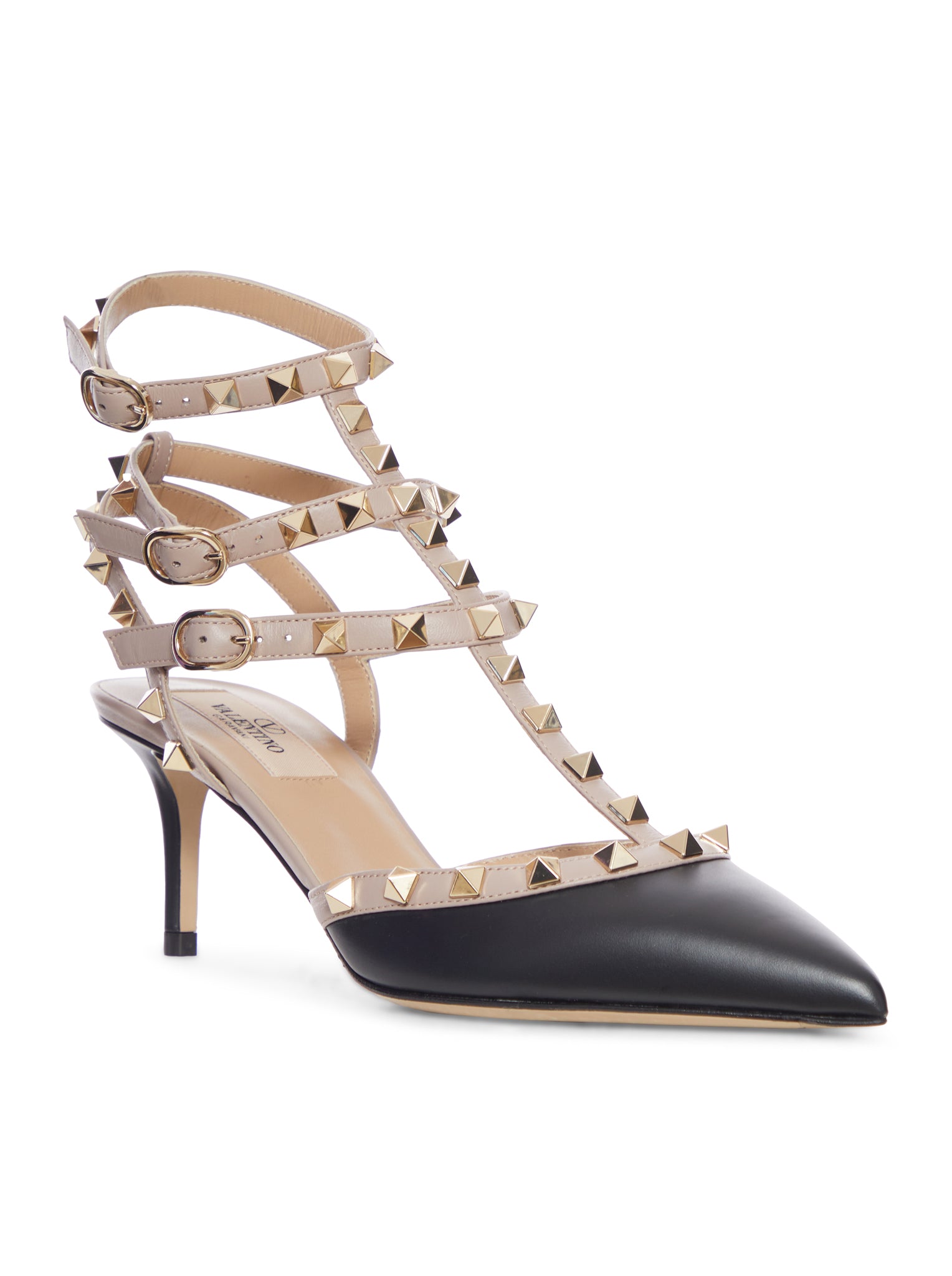 ROCKSTUD LEATHER PUMPS