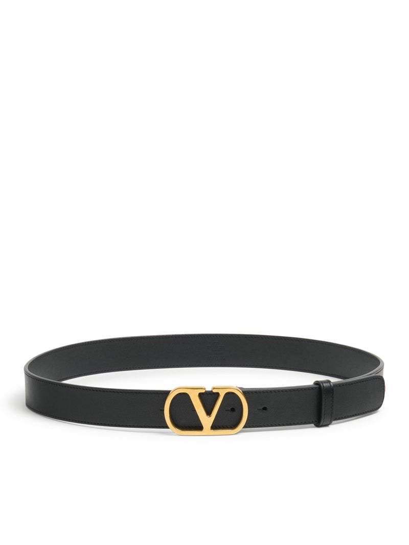 VLOGO SIGNATURE BELT IN GLOSSY CALFSKIN 30MM