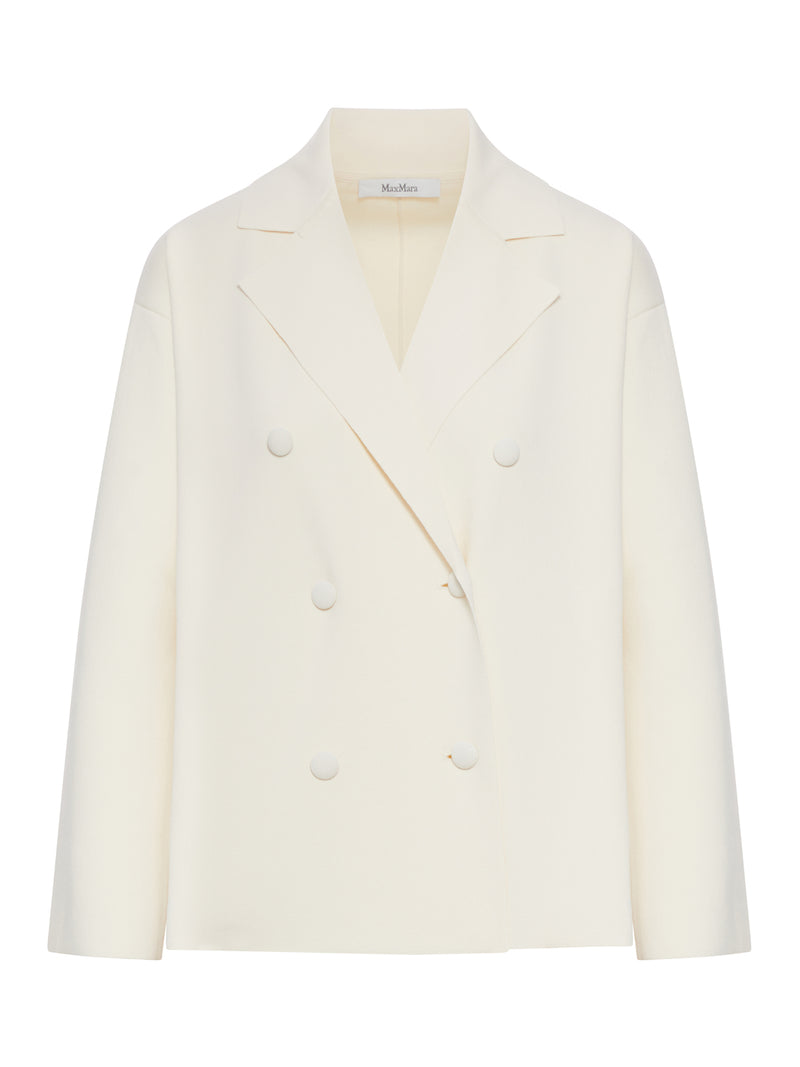 DOUBLE-BREASTED VISCOSE CREPE JACKET