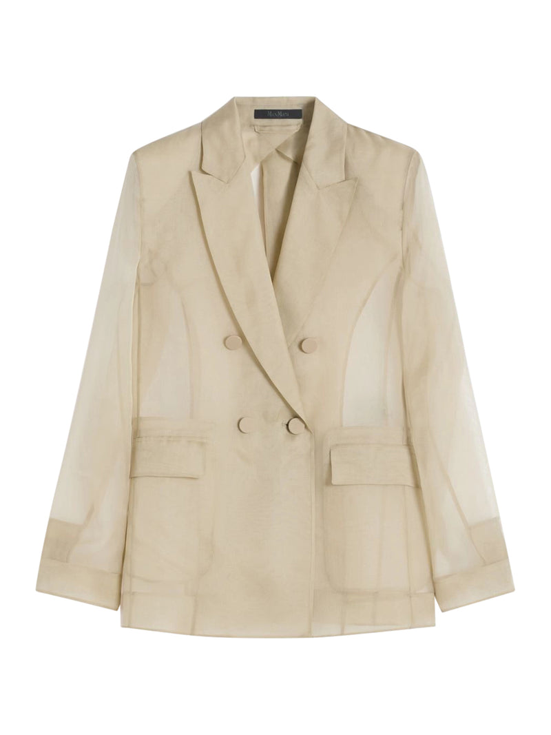 SILK ORGANZA SLOGAN JACKET