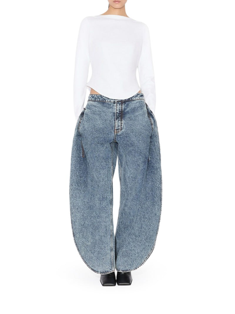 PETAL DENIM TROUSERS
