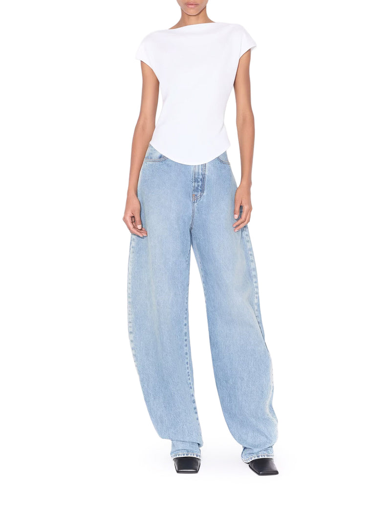 COTTON T-SHIRT WITH CAP SLEEVES