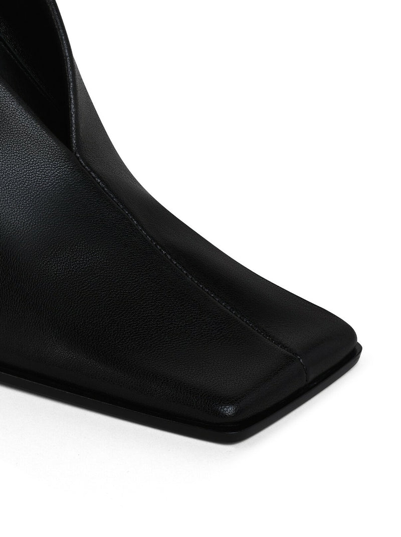 SQUARE LEATHER DÉCOLLETÉ