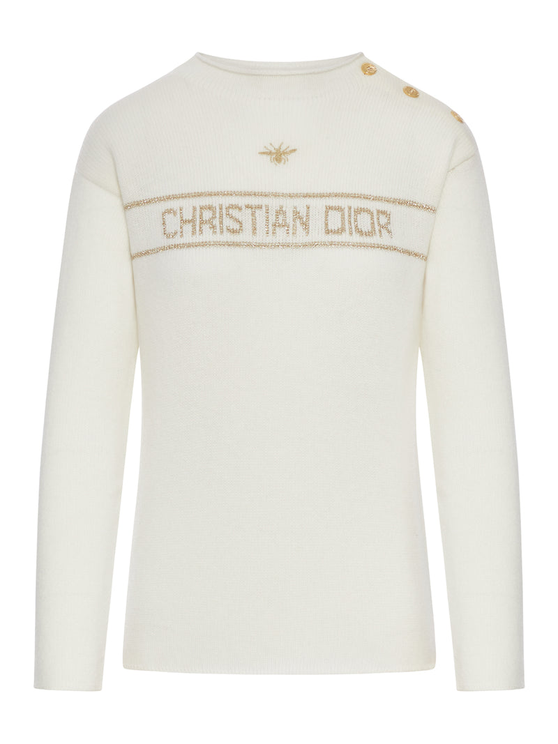 CASHMERE PULLOVER WITH LOGO