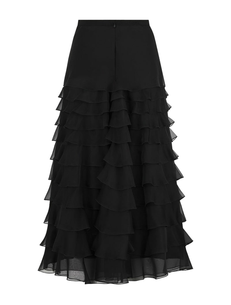 MIDI SKIRT WITH RUFFLES
